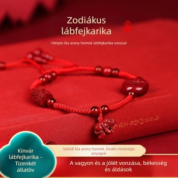 Cinabár bokalánc, uniszex, nemzeti stílusú dizájn, állatövi motívum