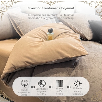 Paplanhuzat 100% pamutból, jacquard szövés, reaktív nyomással, növény- és virág mintázat, szövetsűrűség 133x72