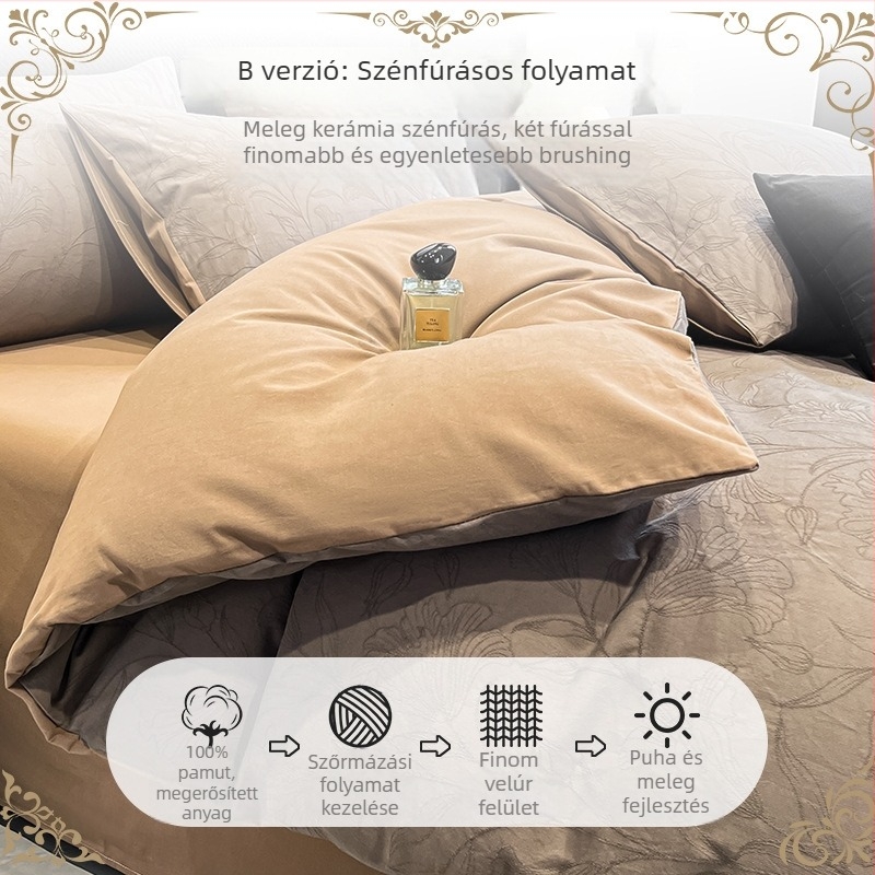 Paplanhuzat 100% pamutból, jacquard szövés, reaktív nyomással, növény- és virág mintázat, szövetsűrűség 133x72