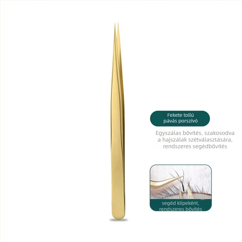 Kezdőknek szempillákhoz használható csipesz – nagy precizitású rozsdamentes acél, Yangjiang eredetű