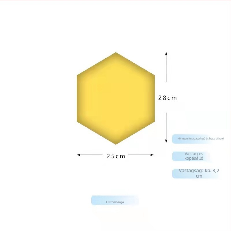 Hexagonális párnázott tatami falpanel, öntapadós fejtámla, puha dekoratív háttér a hálószoba és a nappali számára, skandináv stílus.