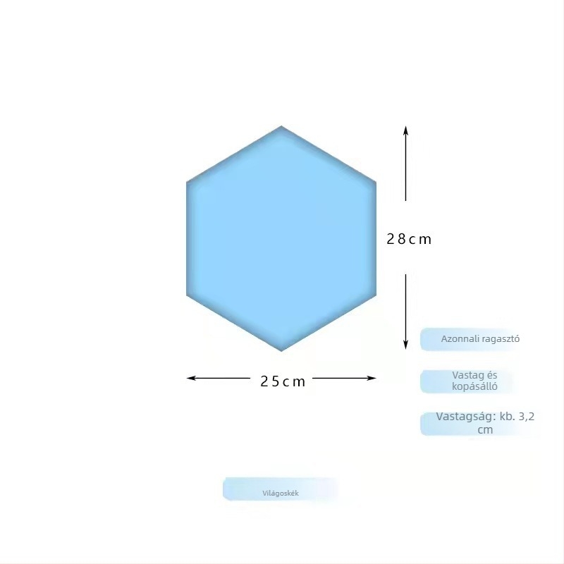 Hexagonális párnázott tatami falpanel, öntapadós fejtámla, puha dekoratív háttér a hálószoba és a nappali számára, skandináv stílus.