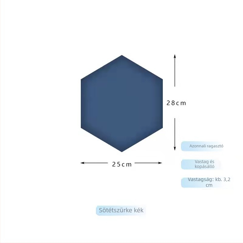 Hexagonális párnázott tatami falpanel, öntapadós fejtámla, puha dekoratív háttér a hálószoba és a nappali számára, skandináv stílus.