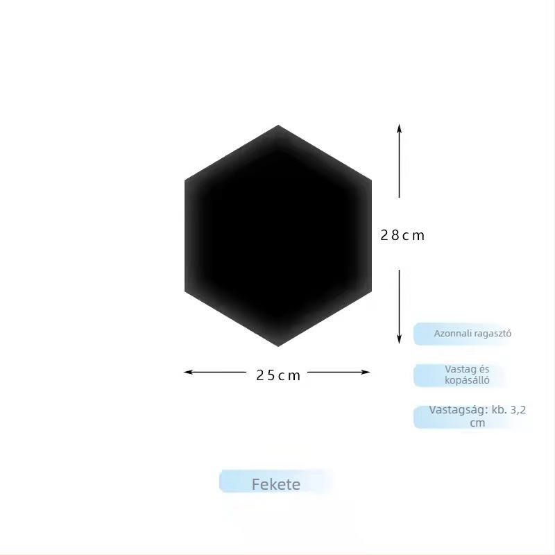 Hexagonális párnázott tatami falpanel, öntapadós fejtámla, puha dekoratív háttér a hálószoba és a nappali számára, skandináv stílus.