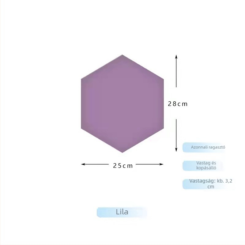Hexagonális párnázott tatami falpanel, öntapadós fejtámla, puha dekoratív háttér a hálószoba és a nappali számára, skandináv stílus.