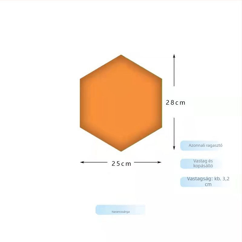 Hexagonális párnázott tatami falpanel, öntapadós fejtámla, puha dekoratív háttér a hálószoba és a nappali számára, skandináv stílus.