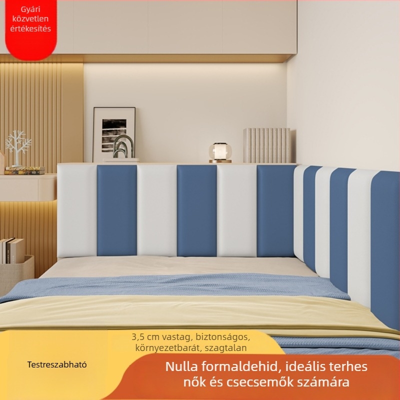 Puha bőr fejvég párna macska karma mintázattal, tatami-stílusú falkörnyezet és karcálló hátpárna