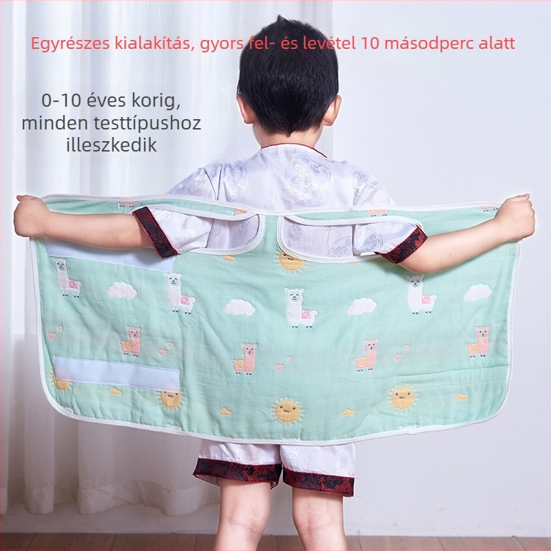 Gyerekek hasvédős hálózsák nyári pamut géz anyagból