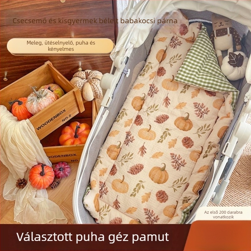 Babakocsi matrac – pamut párna 0–1 éves csecsemőknek – babapozíció