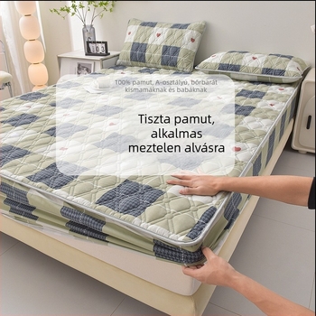 Aiqi'an Pamut 60S Antibakteriális Quilted Fitted Sheet 1,5–1,8 m ágyakhoz
