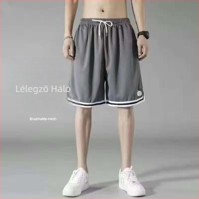 Férfi kosárlabda rövidnadrág, ötnegyed hossz, poliészter hálós gyorsan száradó anyag, egyenes szabás, nyári sport