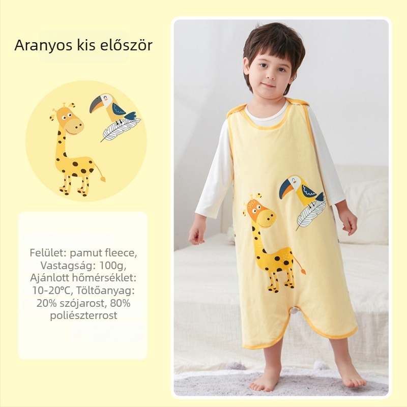 Bébi hálózsák vékony quilt pamutból, külső és bélés 95%+ pamut, töltet poliészter-pamut, fém cipzár, rajzfilm minta
