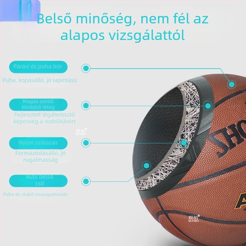 Kék PU kültéri kosárlabda, méret 7, kopásálló, gyermekeknek, diákoknak és felnőtteknek