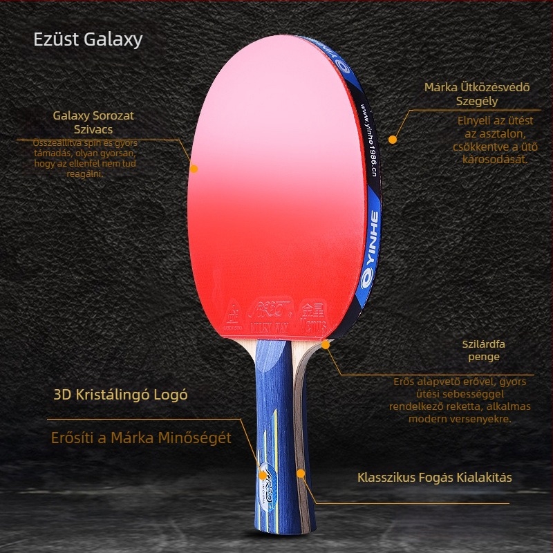 Galaxy asztaliteniszütő 56 csillaggal, magas rugalmasságú, gyerekeknek, professzionális osztály, egyenes ütés