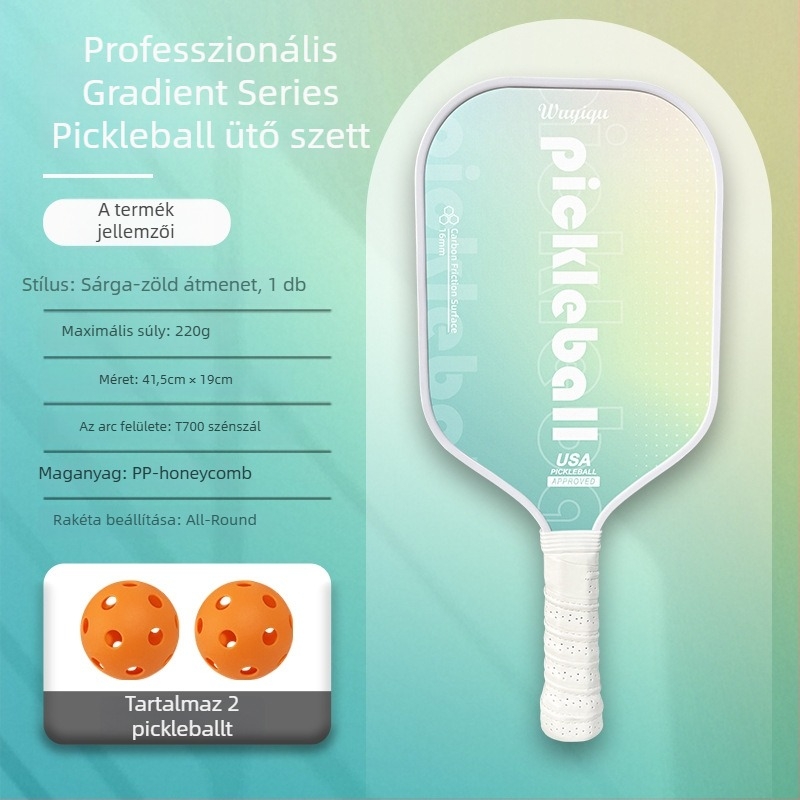 Pickleball ütő, szénszálas, teljes készlet, Kaiyi, felnőtteknek és gyerekeknek, 220 g