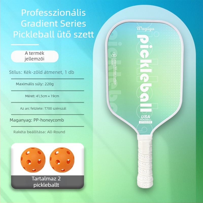 Pickleball ütő, szénszálas, teljes készlet, Kaiyi, felnőtteknek és gyerekeknek, 220 g