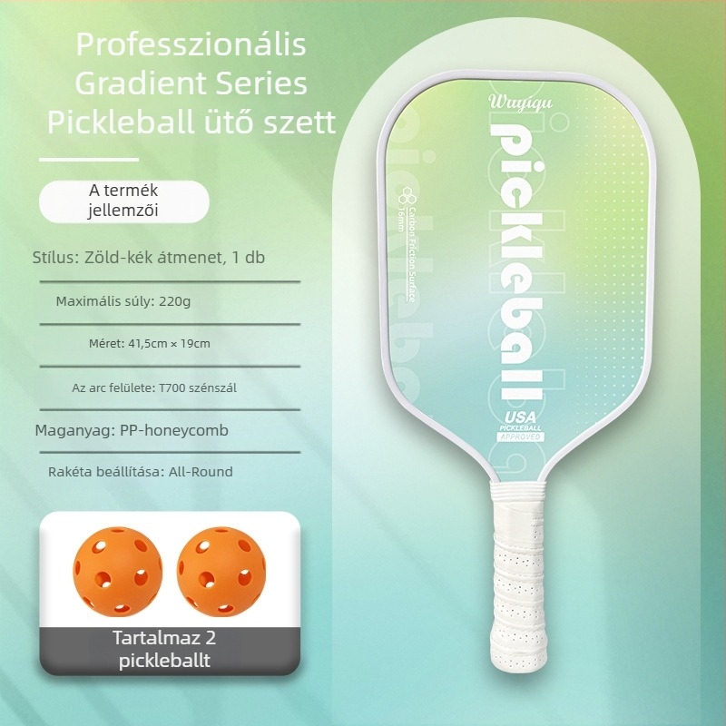 Pickleball ütő, szénszálas, teljes készlet, Kaiyi, felnőtteknek és gyerekeknek, 220 g