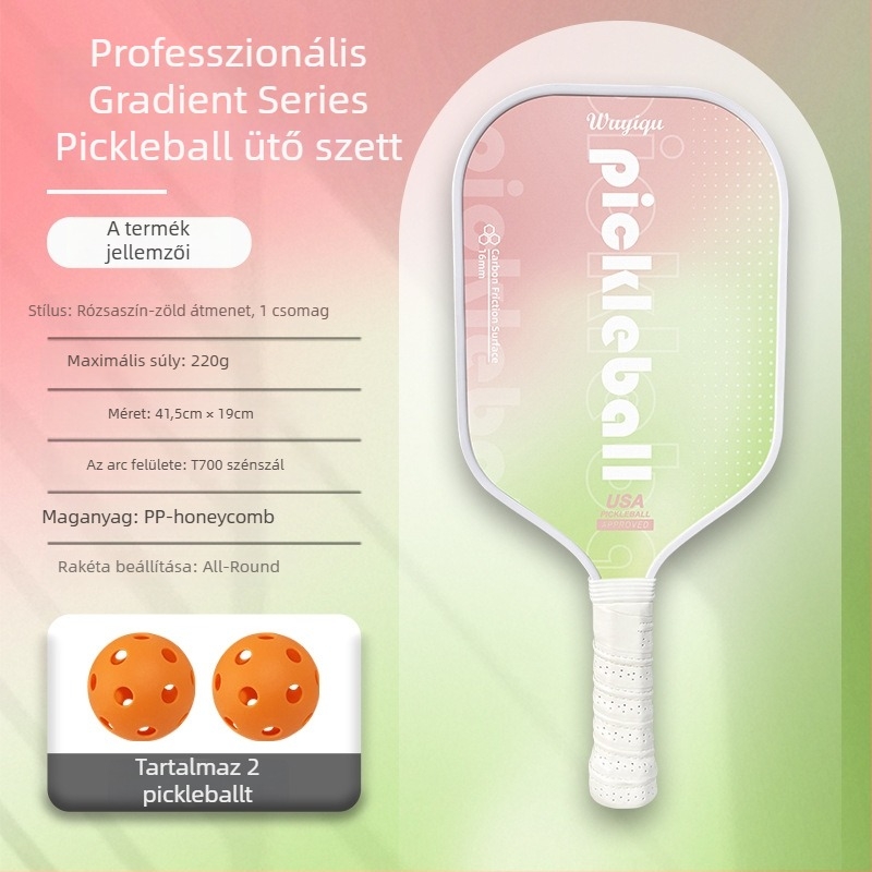 Pickleball ütő, szénszálas, teljes készlet, Kaiyi, felnőtteknek és gyerekeknek, 220 g