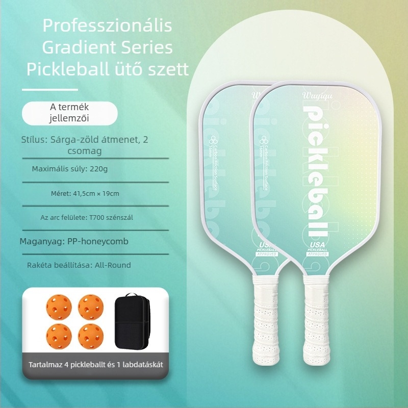 Pickleball ütő, szénszálas, teljes készlet, Kaiyi, felnőtteknek és gyerekeknek, 220 g