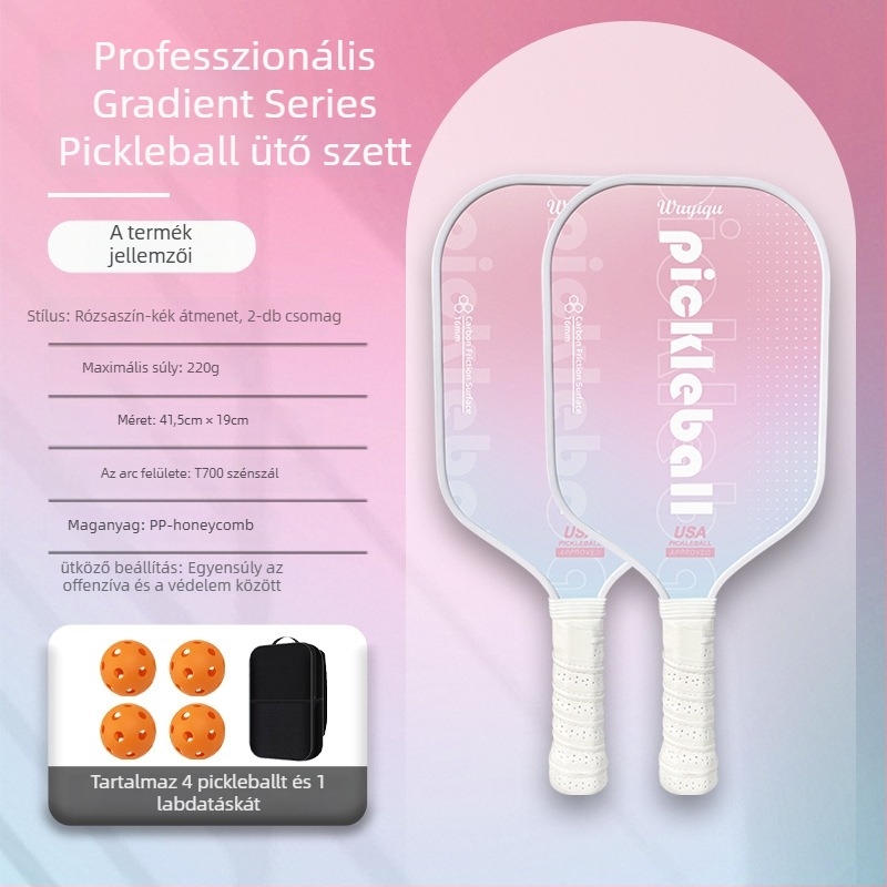 Pickleball ütő, szénszálas, teljes készlet, Kaiyi, felnőtteknek és gyerekeknek, 220 g