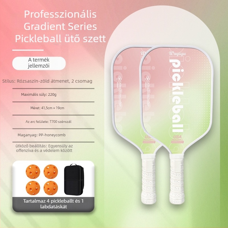 Pickleball ütő, szénszálas, teljes készlet, Kaiyi, felnőtteknek és gyerekeknek, 220 g