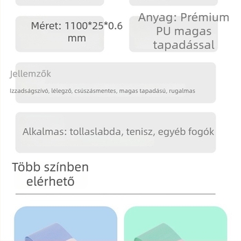 Pickleball ütő markolat szalag, anyag: selyem virág, csúszásmentes, izzadság-abszorber, latex markolat