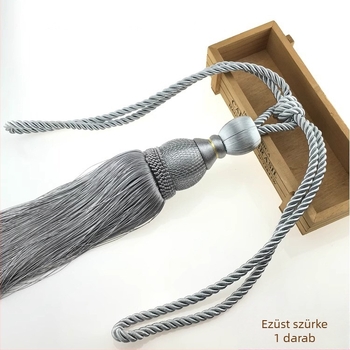 Függönyöv bojtos golyóval — anyag textil, modern minimalist stílus