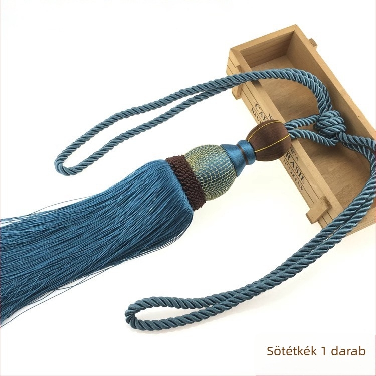 Függönyöv bojtos golyóval — anyag textil, modern minimalist stílus