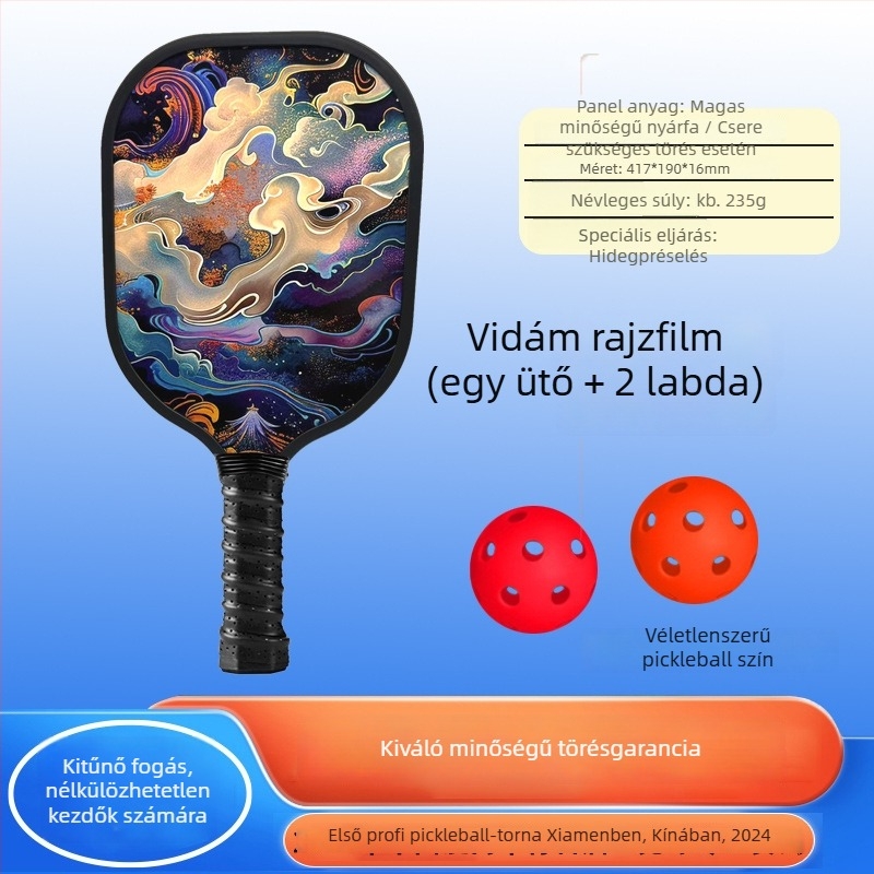 Leap márkájú fa pickleball ütő készlet — nyárfa, 280 g