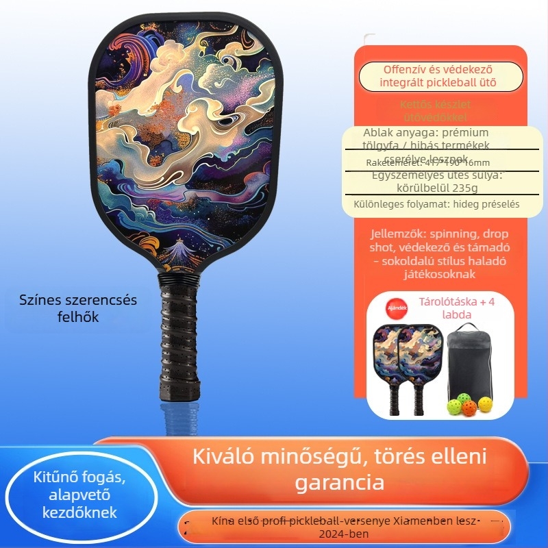Leap márkájú fa pickleball ütő készlet — nyárfa, 280 g