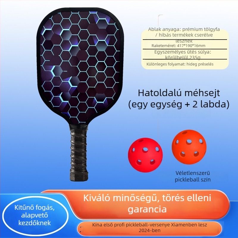 Leap márkájú fa pickleball ütő készlet — nyárfa, 280 g