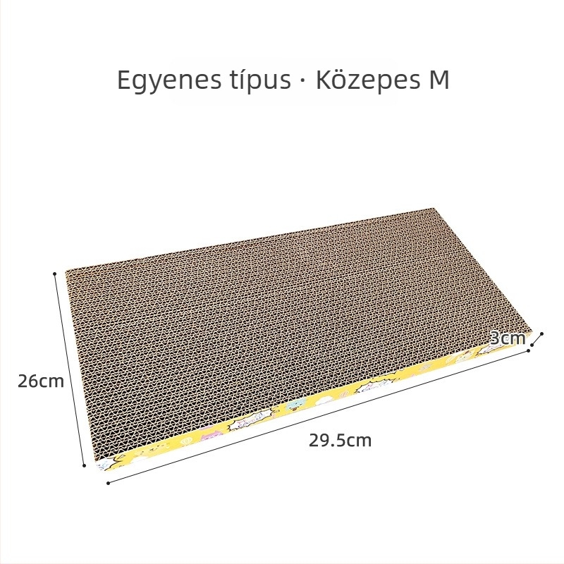 Macska kaparódeszka hullámos kartonból, kanapévédő, cicáknak játék