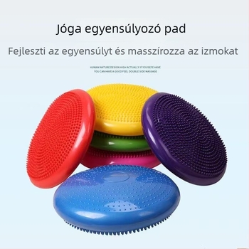 Jóga PVC egyensúly matrac a rehabilitációhoz és az egyensúly edzéséhez, felfújható, 900 g, masszázs labda
