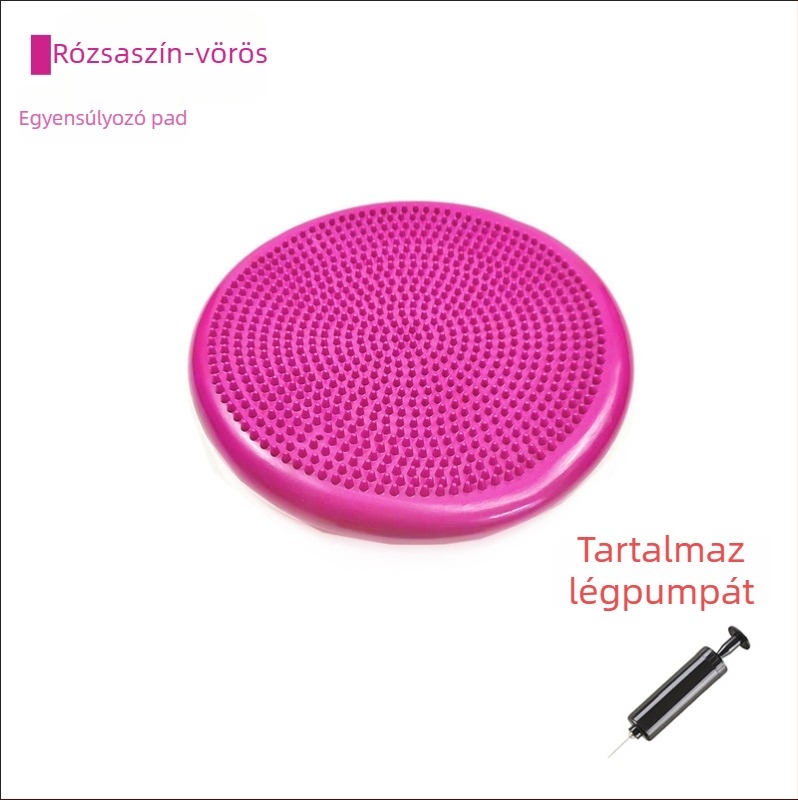Jóga PVC egyensúly matrac a rehabilitációhoz és az egyensúly edzéséhez, felfújható, 900 g, masszázs labda