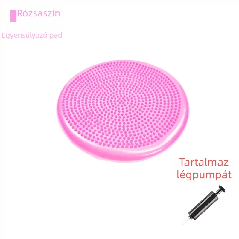 Jóga PVC egyensúly matrac a rehabilitációhoz és az egyensúly edzéséhez, felfújható, 900 g, masszázs labda