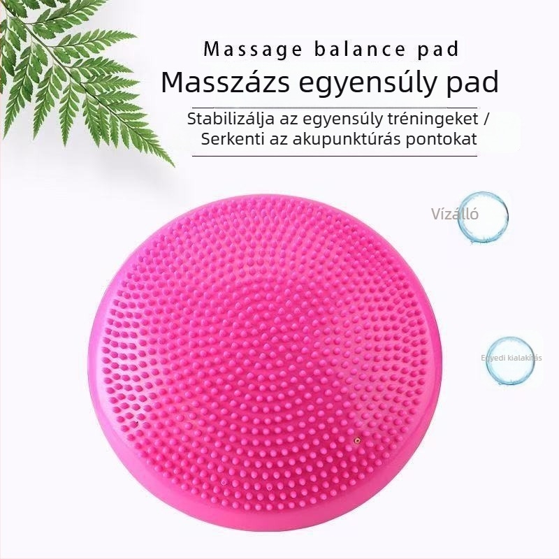 Jóga PVC egyensúly matrac a rehabilitációhoz és az egyensúly edzéséhez, felfújható, 900 g, masszázs labda