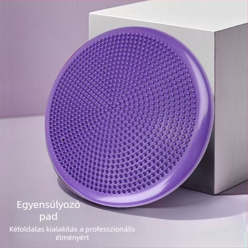 Jóga PVC egyensúly matrac a rehabilitációhoz és az egyensúly edzéséhez, felfújható, 900 g, masszázs labda