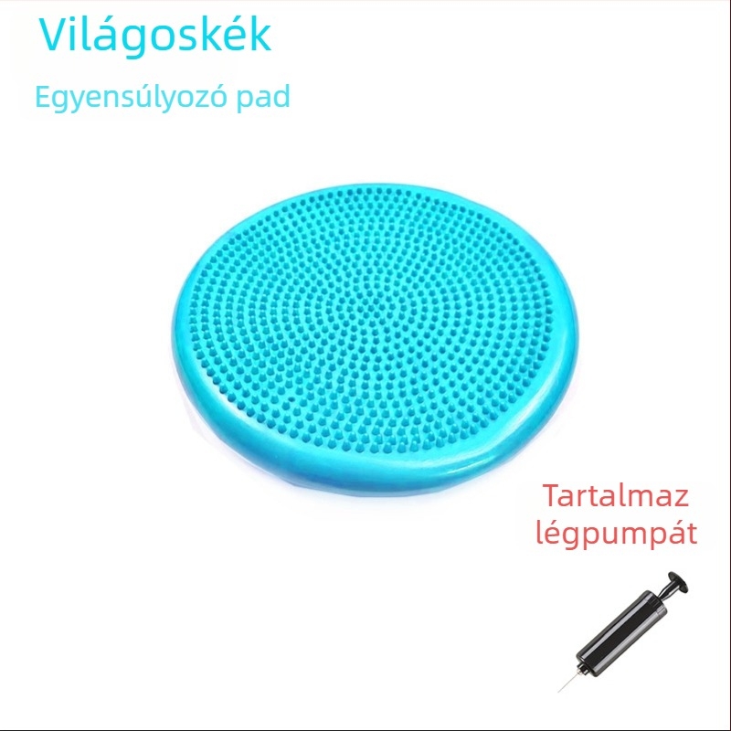 Jóga PVC egyensúly matrac a rehabilitációhoz és az egyensúly edzéséhez, felfújható, 900 g, masszázs labda