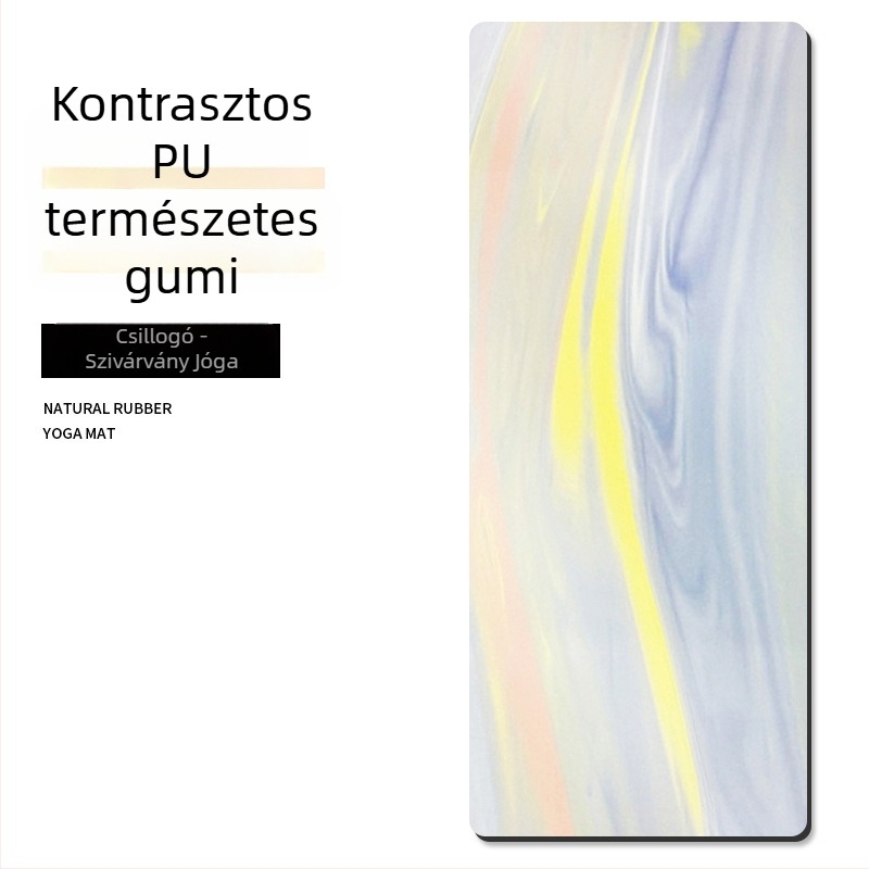 PU jóga matrac, több színű, 5 mm, 183 × 68 cm, csúszásmentes