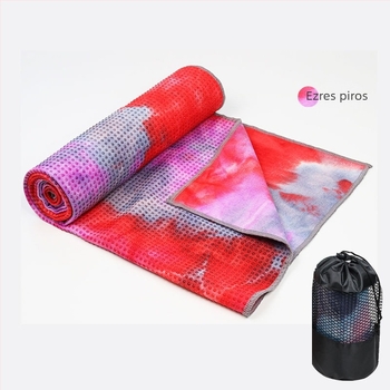 Jóga törölköző matrac, vastagabb csúszásmentes réteggel, hosszabb izzadságfelvevő felülettel és takaróval együtt