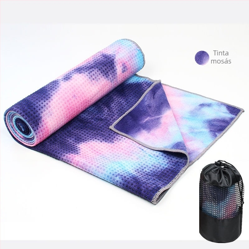 Jóga törölköző matrac, vastagabb csúszásmentes réteggel, hosszabb izzadságfelvevő felülettel és takaróval együtt