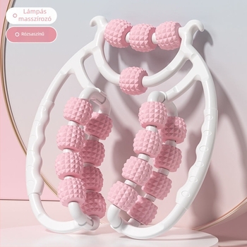 Vádli masszírozó roller gyűrűs kerekekkel — hordozható, 3–4 kerékkel