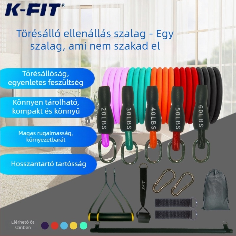 Latex huzal feszítő kötél otthoni edzéshez – karerő, mellkas tágítás, ellenállás edzés – 135×1600