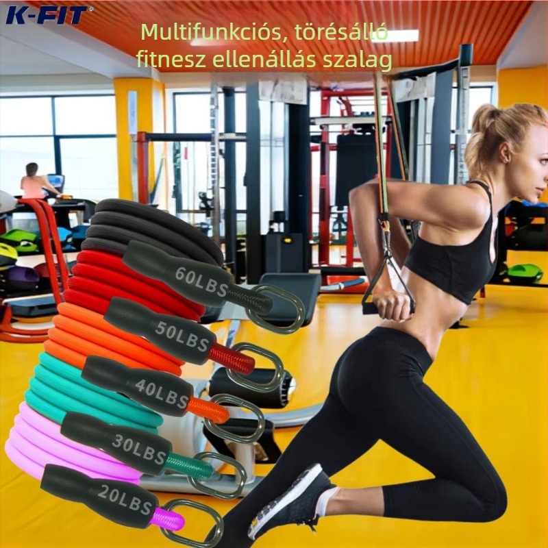 Latex huzal feszítő kötél otthoni edzéshez – karerő, mellkas tágítás, ellenállás edzés – 135×1600