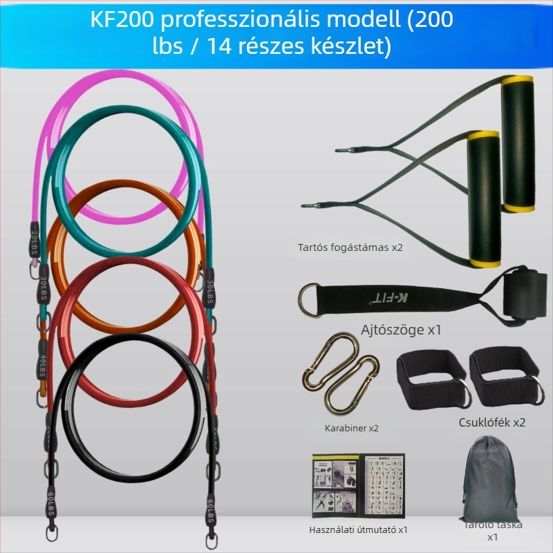 Latex huzal feszítő kötél otthoni edzéshez – karerő, mellkas tágítás, ellenállás edzés – 135×1600