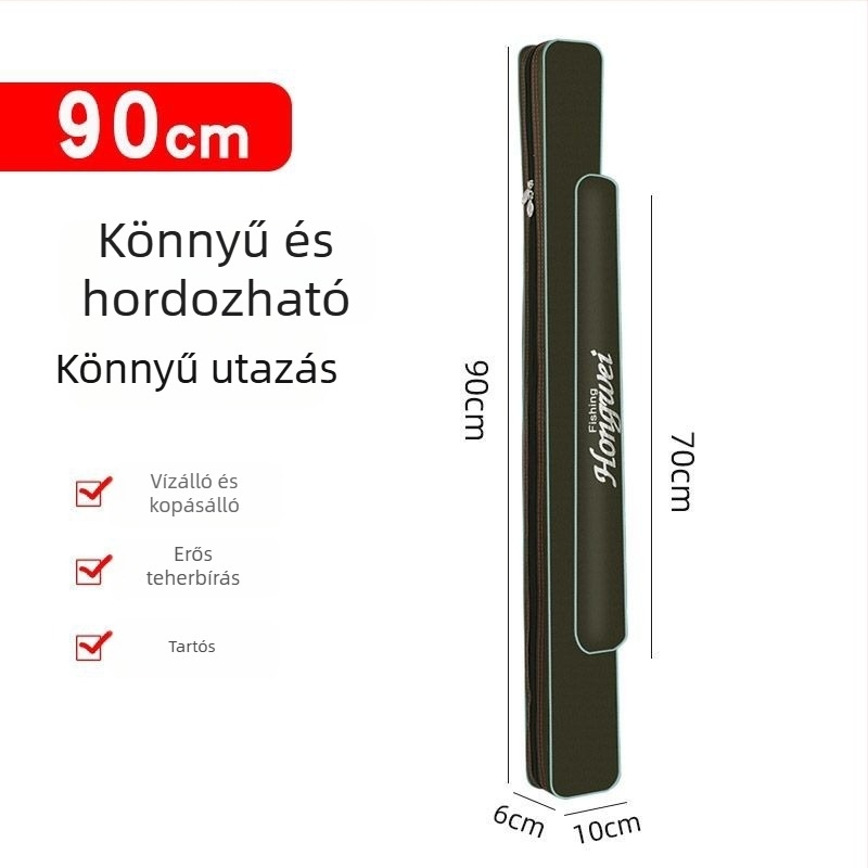 Vászon horgászfelszerelés-táska 80–125 cm hosszú botokhoz, botzsák, kézi botzsák és tároló táska