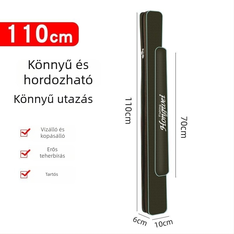 Vászon horgászfelszerelés-táska 80–125 cm hosszú botokhoz, botzsák, kézi botzsák és tároló táska