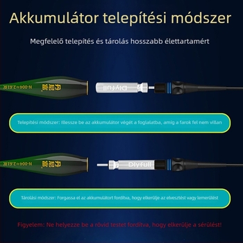 CR425 Világító horgászúszó akkumulátor, nikkelezett bevonattal — Power Source Danny Fu
