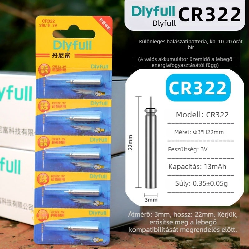 CR425 Világító horgászúszó akkumulátor, nikkelezett bevonattal — Power Source Danny Fu