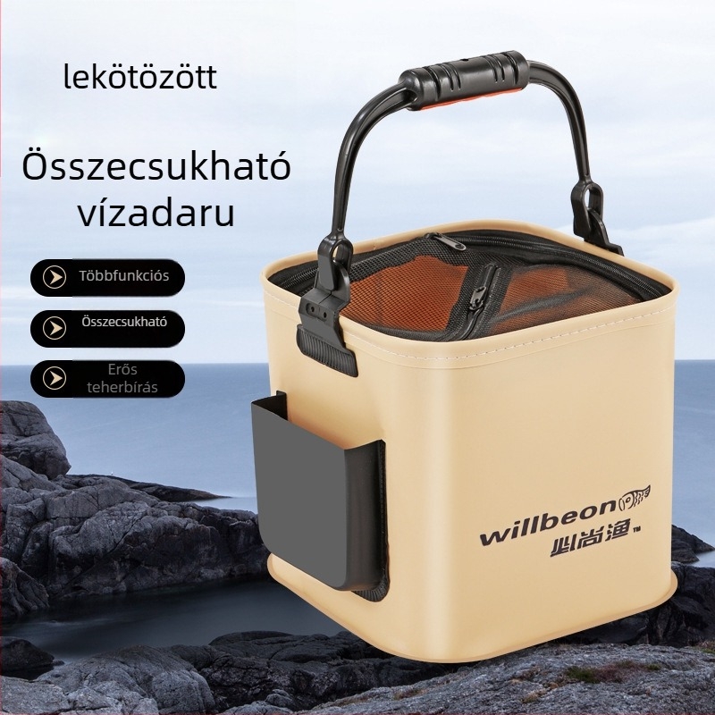 Bishangyu négyszögletes horgász vödör PVC és PE anyagból